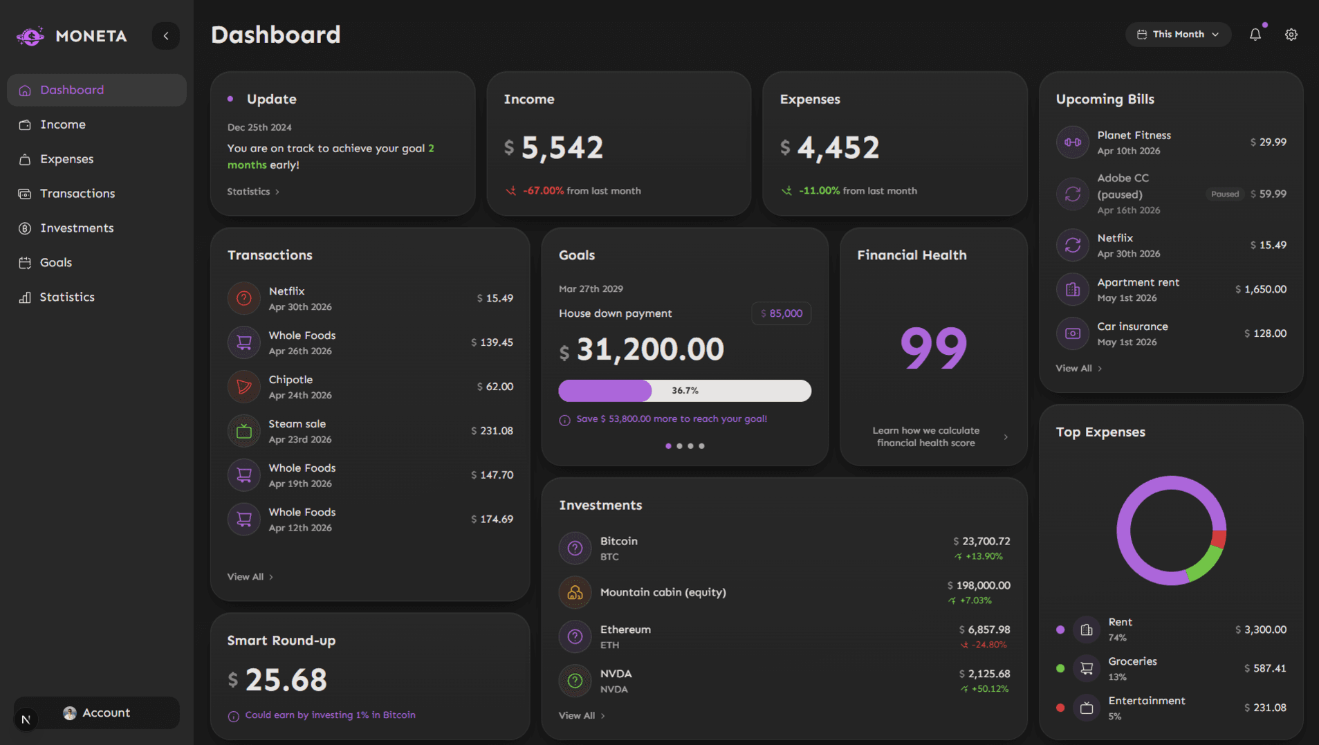 Moneta - Finance Tracker preview